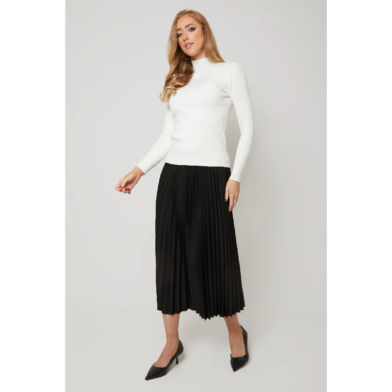 Women's Pleated Midi Skirt